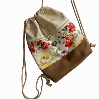 Nahrbtnik s špago - bež, vrtnice