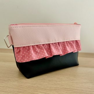 Toaletka z volančki - roza, črna